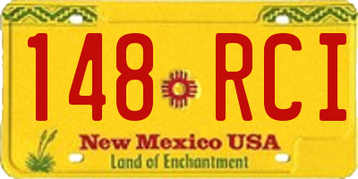 NM license plate 148RCI