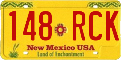 NM license plate 148RCK
