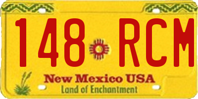 NM license plate 148RCM
