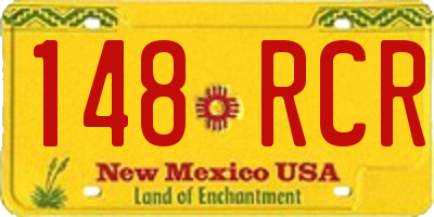 NM license plate 148RCR