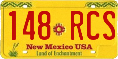 NM license plate 148RCS