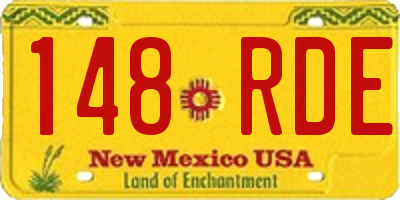 NM license plate 148RDE