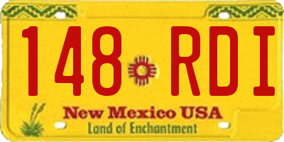 NM license plate 148RDI