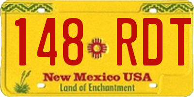 NM license plate 148RDT