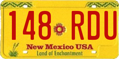 NM license plate 148RDU