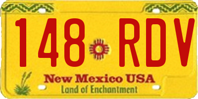 NM license plate 148RDV