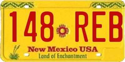 NM license plate 148REB