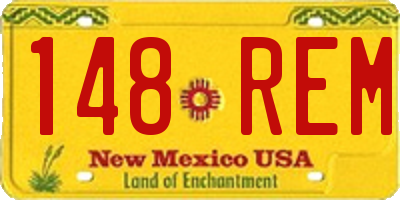 NM license plate 148REM