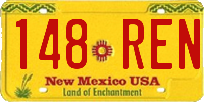 NM license plate 148REN