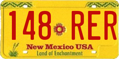 NM license plate 148RER