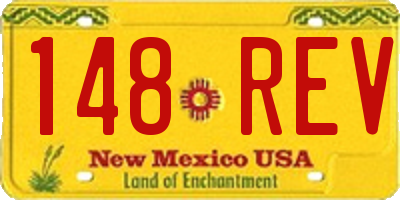 NM license plate 148REV