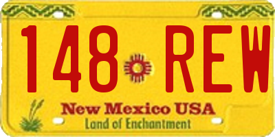 NM license plate 148REW