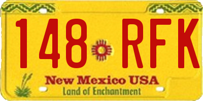 NM license plate 148RFK