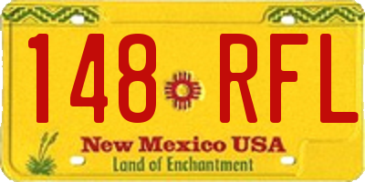 NM license plate 148RFL