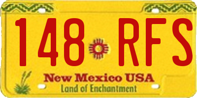 NM license plate 148RFS
