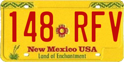 NM license plate 148RFV