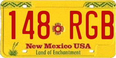 NM license plate 148RGB