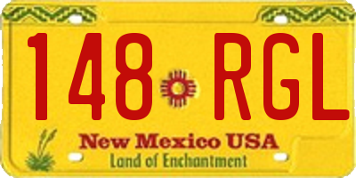 NM license plate 148RGL