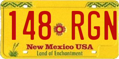 NM license plate 148RGN