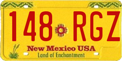 NM license plate 148RGZ