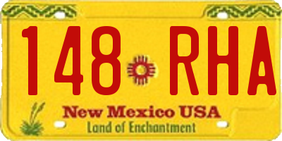 NM license plate 148RHA