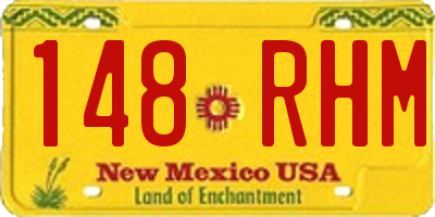 NM license plate 148RHM