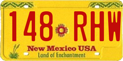 NM license plate 148RHW