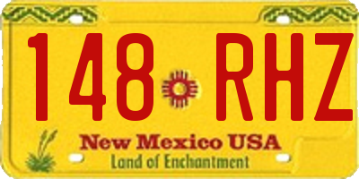 NM license plate 148RHZ