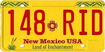 NM license plate 148RID
