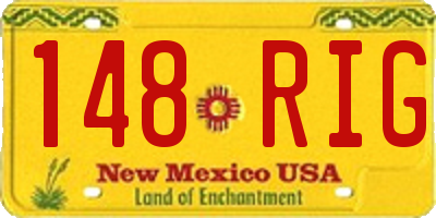 NM license plate 148RIG