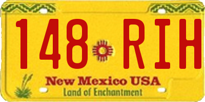 NM license plate 148RIH