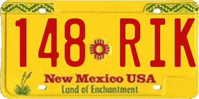 NM license plate 148RIK