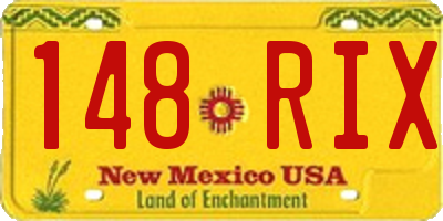 NM license plate 148RIX