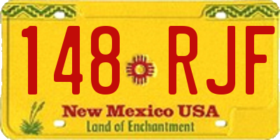 NM license plate 148RJF