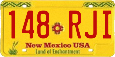 NM license plate 148RJI