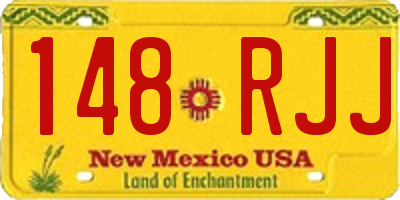 NM license plate 148RJJ