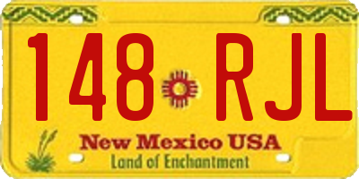NM license plate 148RJL