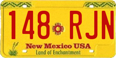 NM license plate 148RJN
