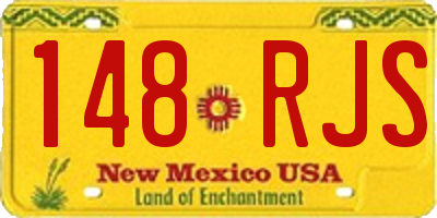 NM license plate 148RJS
