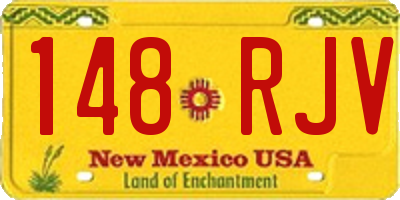 NM license plate 148RJV