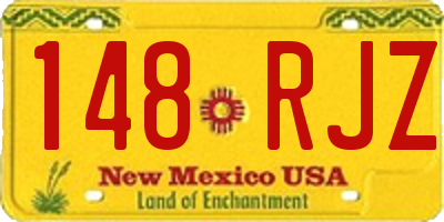 NM license plate 148RJZ