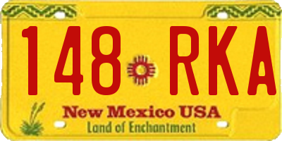 NM license plate 148RKA