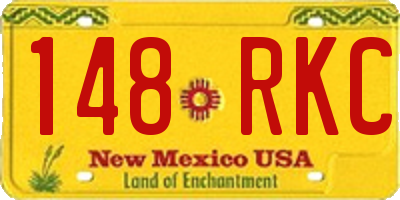 NM license plate 148RKC