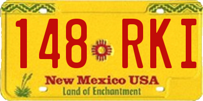 NM license plate 148RKI