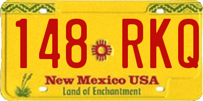 NM license plate 148RKQ
