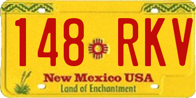 NM license plate 148RKV