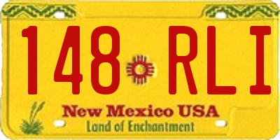 NM license plate 148RLI