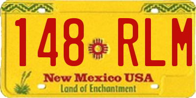 NM license plate 148RLM