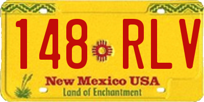 NM license plate 148RLV
