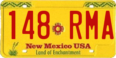 NM license plate 148RMA
